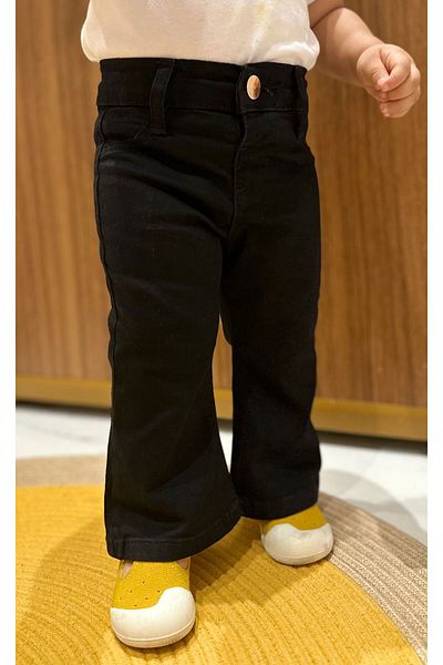 minny max Spanish Leg Black Denim Jeans Pants for Girls