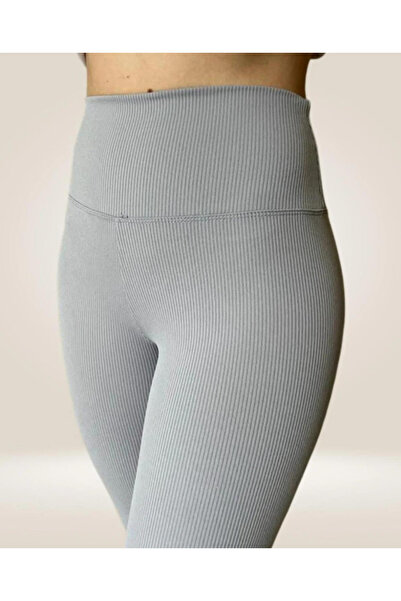 ÜSÜYORİNG Γυναικείο χειμερινό κολάν με ραβδώσεις με ψηλή μέση Lycra