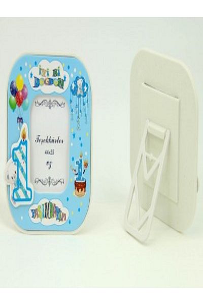 Kazanabil 15 Pcs 1 Year Old Day Themed Gift Table Type Photo Frame Blue