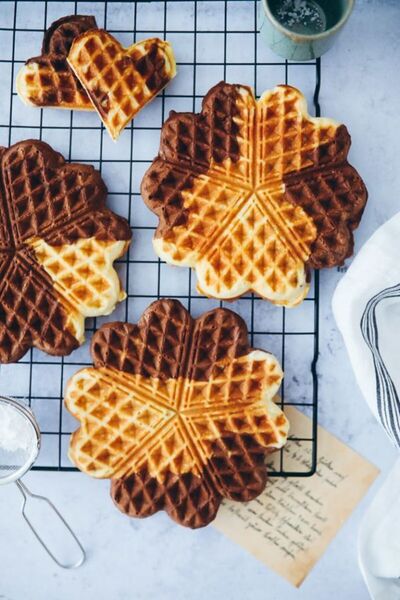 OMAKE Kare Waffle Makinesi Kalp Çiçek Ø220