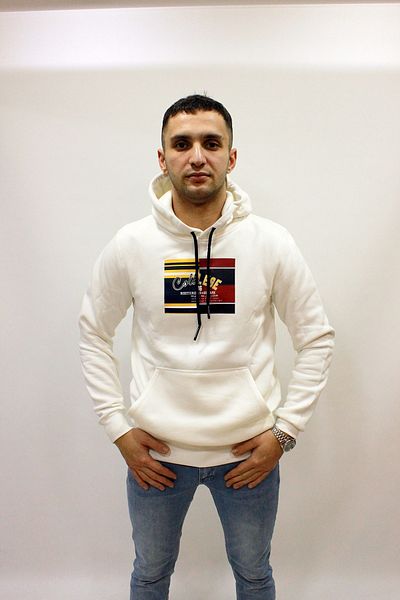 Cazador Мъжки дебел суитшърт с качулка и щампа Jazz 5119, 3 прежди
