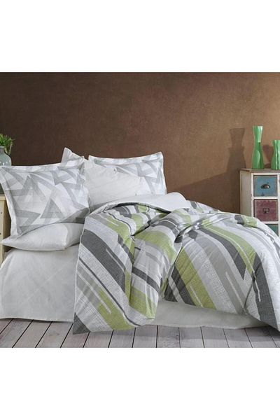 Hobby Double Ranforce Duvet Cover Set Stark Green