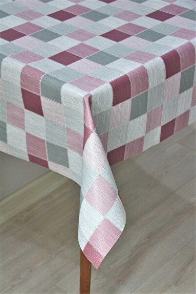 DedeEvTekstil Elyaf Astarlı Silinebilir Pvc Muşamba Masa Örtüsü 202-d Renklikare