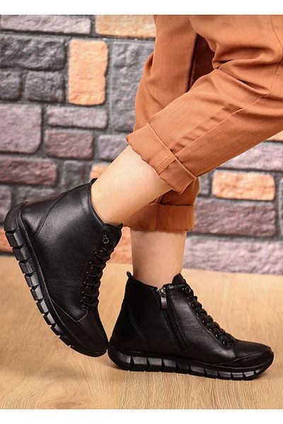 VOOG ORTHOPEDIC BOOTS WITH RUBBER LACES AND ZIPPERED RUBBER SOLE