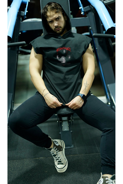 Oxlade Nightmare Спортсмен Атлет Спорт і відпочинок Безрукавка з капюшоном Gy...