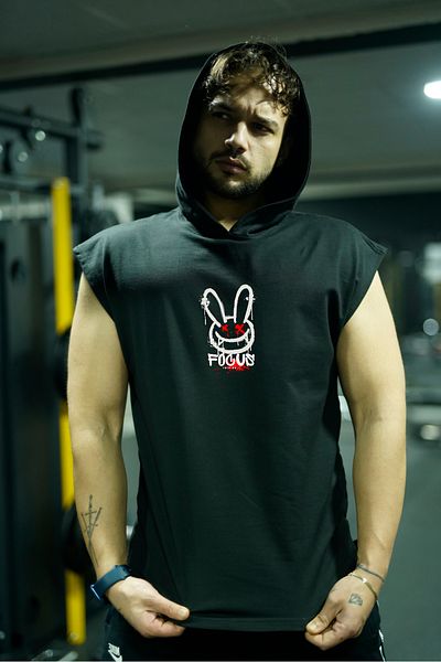 Oxlade Focus -_- Sports Tank Top Sports & Outdoor Sleeveless Hooded Gym Top Tank Hooded®