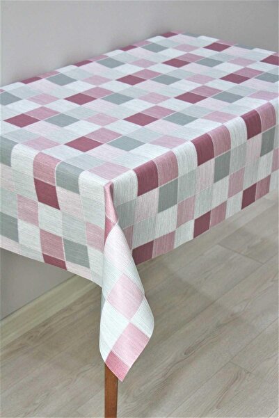 DedeEvTekstil Elyaf Astarlı Silinebilir Pvc Muşamba Masa Örtüsü 202-d Renklikare