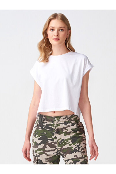 Dilvin 3431 T Sleeve T-shirt-λευκό