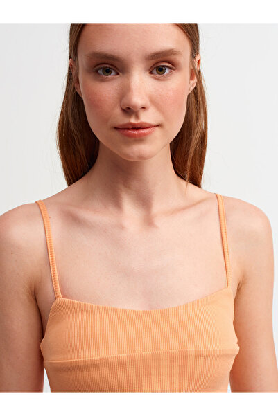 Dilvin 3744 Corduroy Strap Top-barack