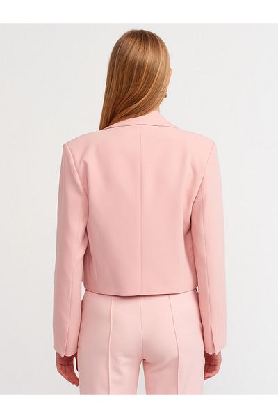 Dilvin 60309 Jachetă Blazer scurtă-pudra întunecată