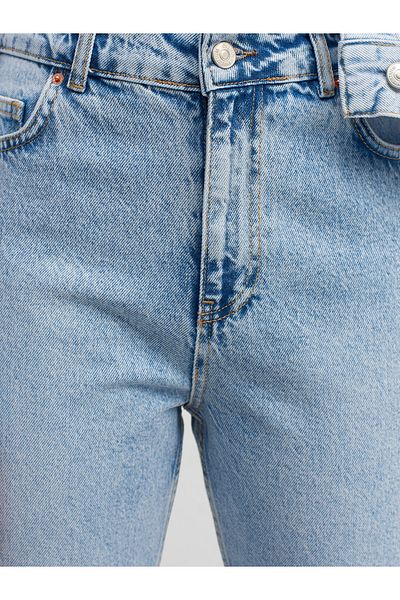 Dilvin 4312 Pantaloni Dizi Stripe Laser Mom-albastru
