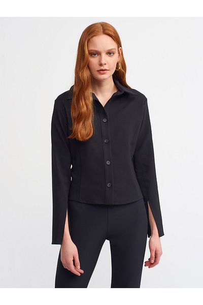 Dilvin 5846 Cămașă Fit-negru