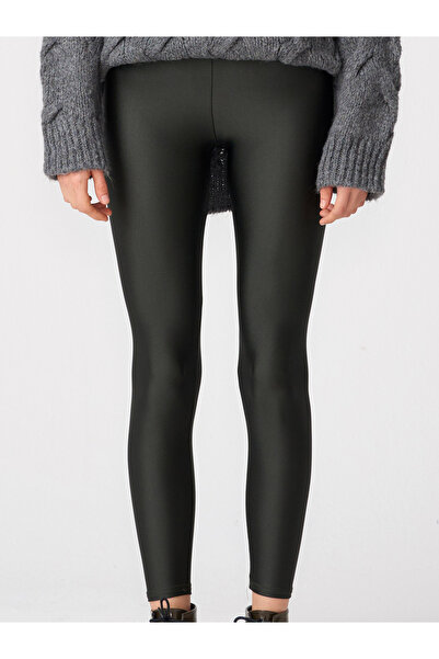 Dilvin 4001 εφέ σύσφιξης Κολάν από γυαλιστερό ύφασμα-χακί