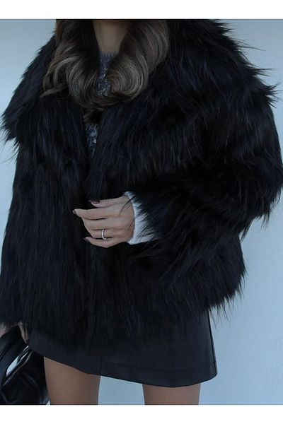 My Blog Black Premium Madonna Fur Coat
