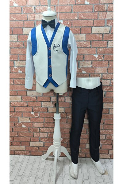 HAYTA Dječji set Prsluk sa košuljom Miami sax krem boje