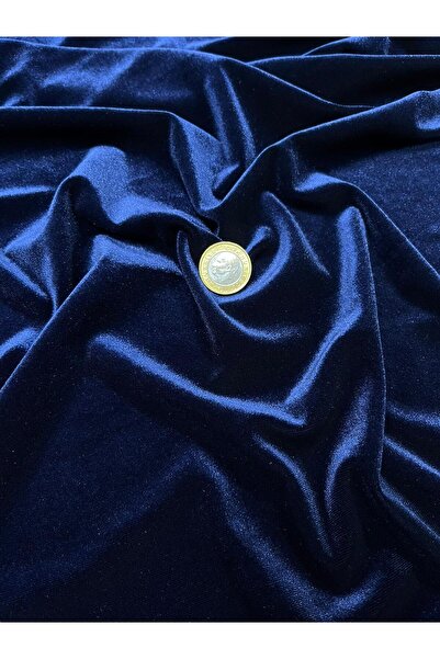 Kumaş sever Parlement Mavi Renk İthal Kadife Kumaş Çift En Metrelik kumas