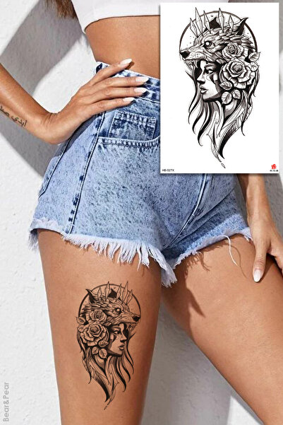 BP Tattoo Jericho Büyük Boy Unisex Geçici Vücut Dövmesi Tattoo