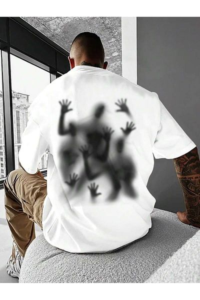 MOONBULL Unisex GHOST Back Printed Oversize T-shirt