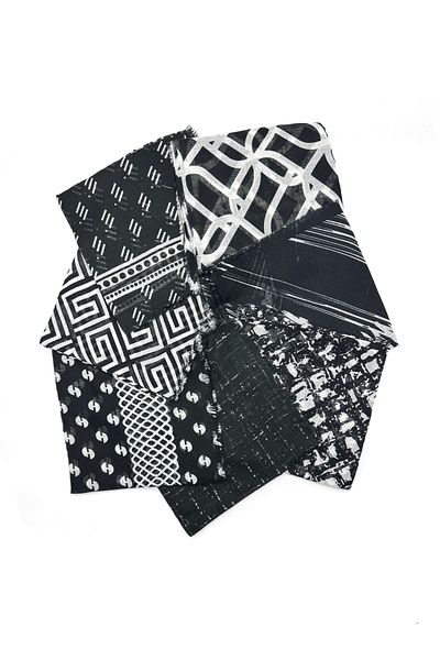 nazipek Set de 7 eșarfe cadou din bumbac flamuat cu model în dungi 100x100cm Distribuție angro