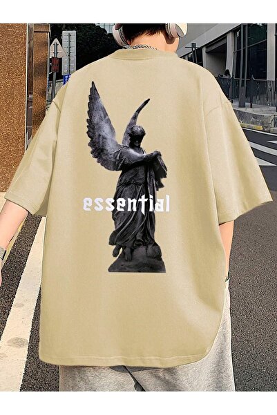 MOONBULL Ανδρικό T-shirt Essential Sculpture Back Printed Oversize