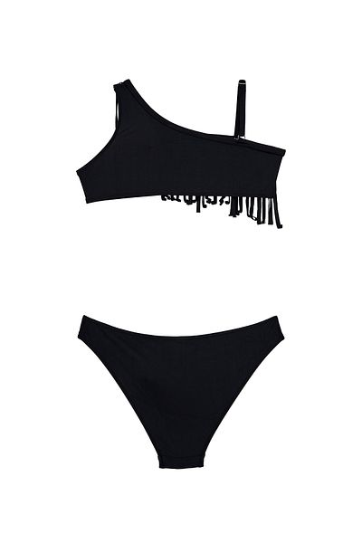 SHELLSEA Girl's One Shoulder Fringed Bikini