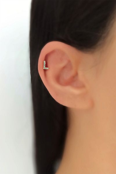 Çlk Accessories Gold Letter Piercing - L HarfPiercing