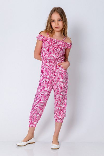 incity Girl's Fuchsia Overalls