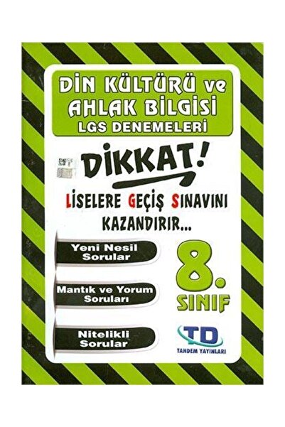 Tandem Yayınları Tandem 8.sınıf Din Kültürü Lgs Denemeleri