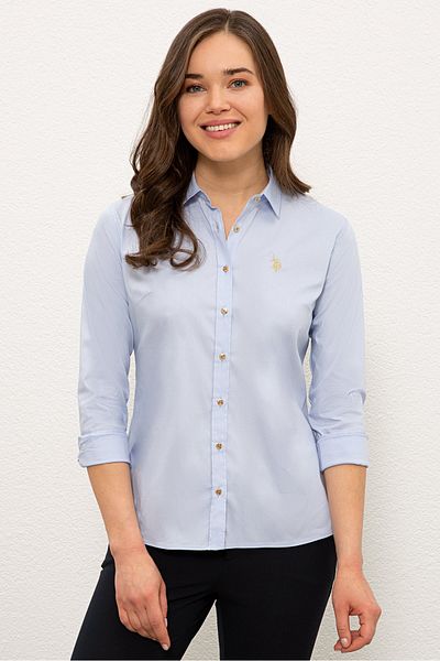 U.S. Polo Assn. Cămașă albastră pentru femei