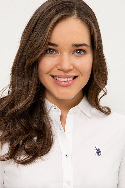 U.S. Polo Assn. Cămașă albă de damă