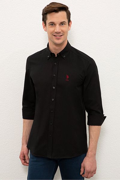 U.S. Polo Assn. Черна мъжка риза