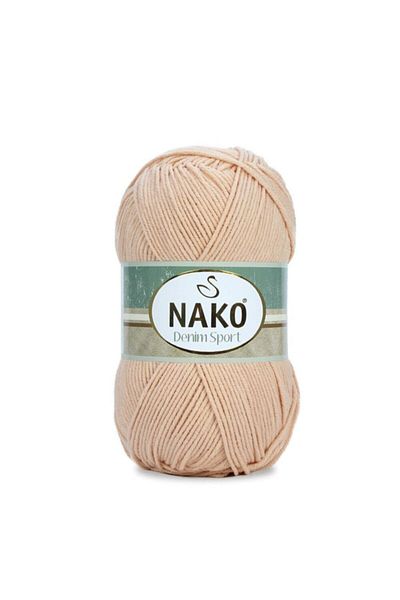 NAKO Τζιν Sport 10687 - Μπεζ βαμβακερό 100g νήμα πλεξίματος στο χέρι