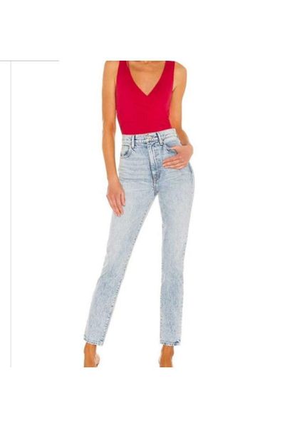 Nsb Tasarım Women's Red V-Neck Bodysuit