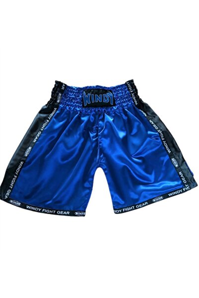 WINDY Erkek Mavi Saten Boks Şortu