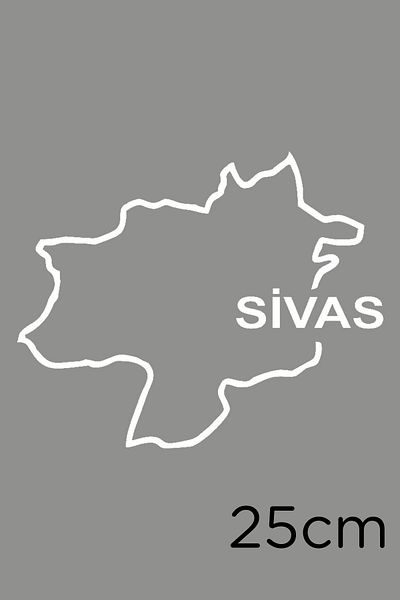 New Jargon Sivas Map Sticker Lipire pentru Vehicul și Perete 25 cm