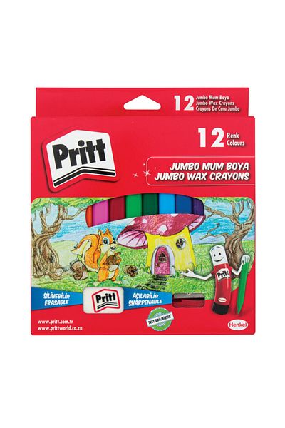 Pritt Stationery and Toy World Pritt Jumbo Crayon 12 Colors