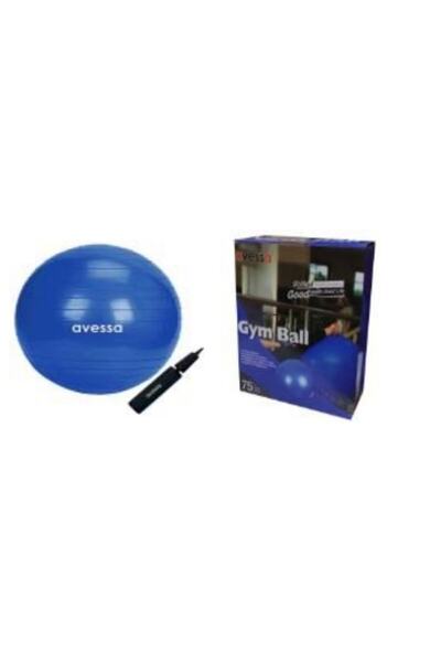 AVESSA كرة بيلاتيس زرقاء - 65 سم - مع مضخة وصندوق