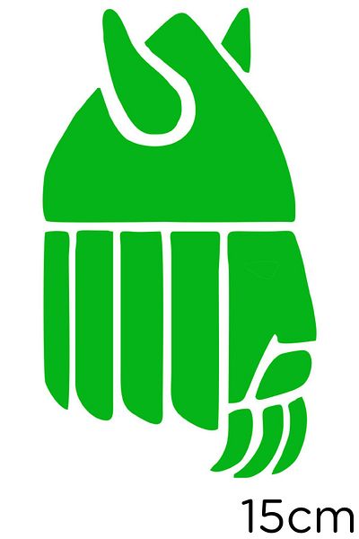 New Jargon Horned Viking Helmet Grain Sticker Pasting 15cm - Green
