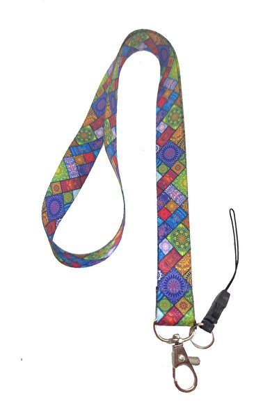 StormiStoretr Frânghie pentru gât și curea pentru telefon cu model de blocare