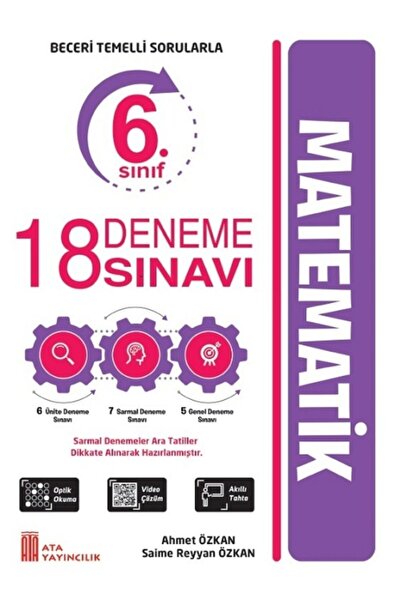 Ata Yayıncılık 2022 Yeni Baskı- 6. Sınıf 18 Deneme Sınavı Matematik