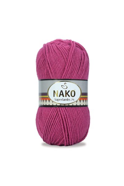 NAKO Superlambs 25 Yünlü El Örgü Ipi Renk Kodu: 6670 Fuşya