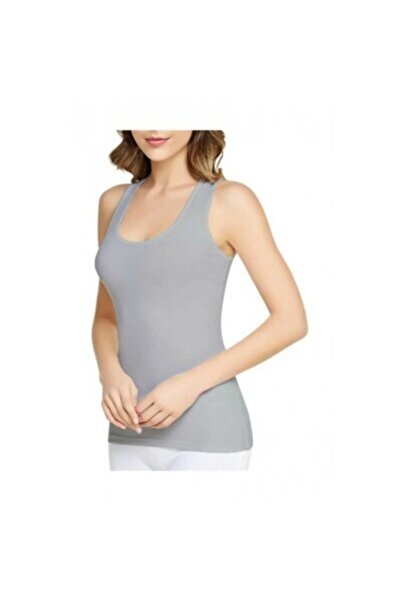 Tutku Γυναικείο εσώρουχο με φαρδιά τιράντες σε γκρι χρώμα