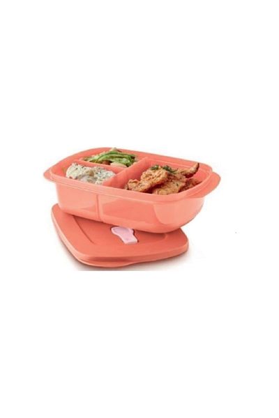Tupperware 1 Lt Microwave Oven Heating Container - With Compartment