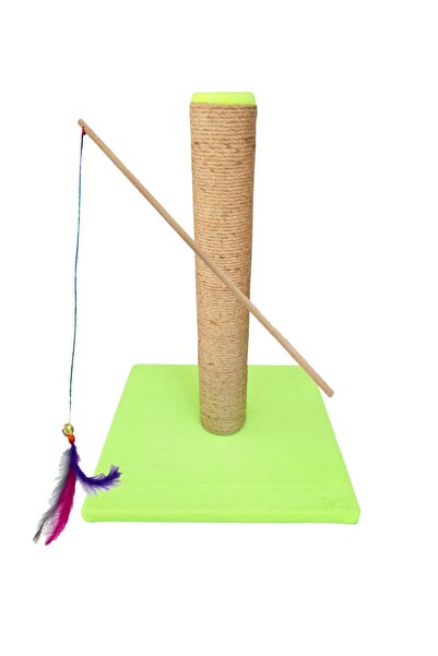 WODDY Kedi Tırmalama Ve Kedi Oltası Fosforlu Yeşil