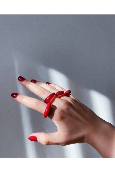 Minizooistanbul Minizoo Glass Ring Red (pcs)