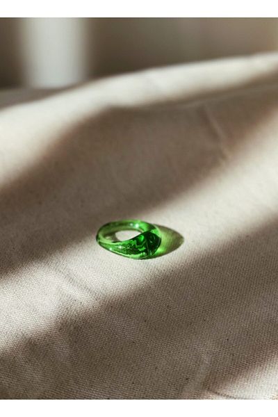 Minizooistanbul Minizoo Glass Ring Transparent Green (pcs)