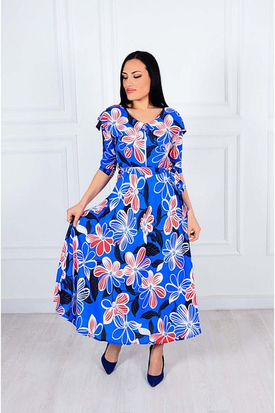 Moda İlgi Rochie albastră florală