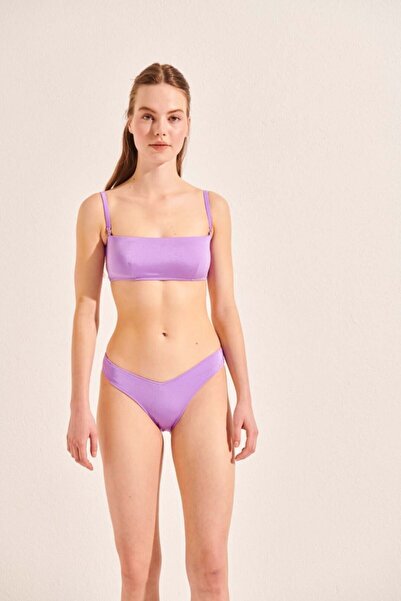 Beach&Beyond Kadın Mor V Kesim Bikini Altı