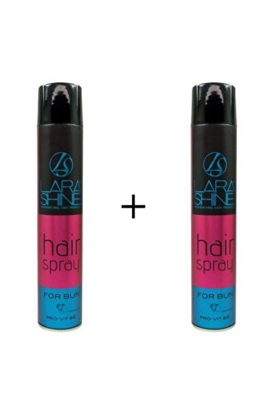 Lara Shine 2x400ml. Saç Spreyi For Bun Topuz Için