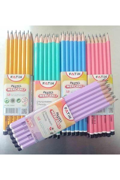 Fatih 12 Coral Pencils - Pastel Colors